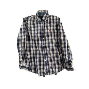 U.S. Polo Assn. Shirt Mens Small Blue Flannel Button Up Long Sleeve Business